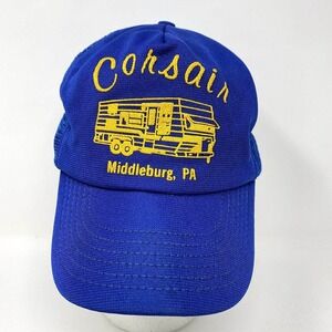 VTG Corsair Travel Trailer Camper Snapback‎ Trucker Hat Middleburg PA Vacation